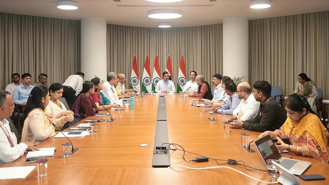 'I Accept It With Humility And A Deep Sense Of Duty': Union Minister Pralhad Joshi Officially Takes Charge As Education Minister; First Visuals Out