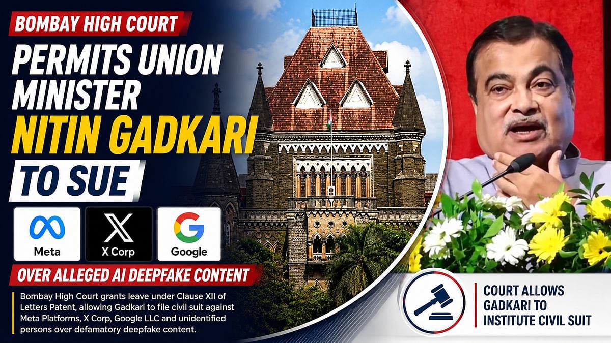 Bombay HC Permits Union Minister Nitin Gadkari To Sue Meta, X, Google Over Alleged AI-Generated Deepfake Content