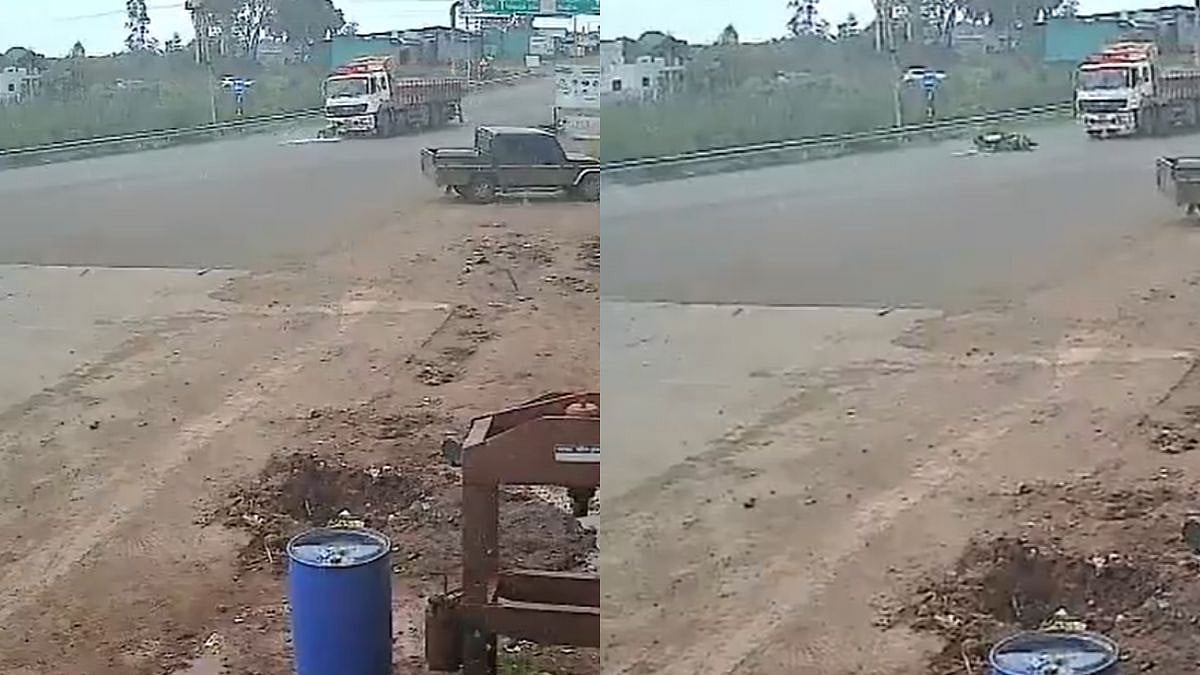 Horrific Accident Caught On Camera: 2 Brothers Die In Fatal Truck-Motorcycle Collision In Baramati; Probe Underway 