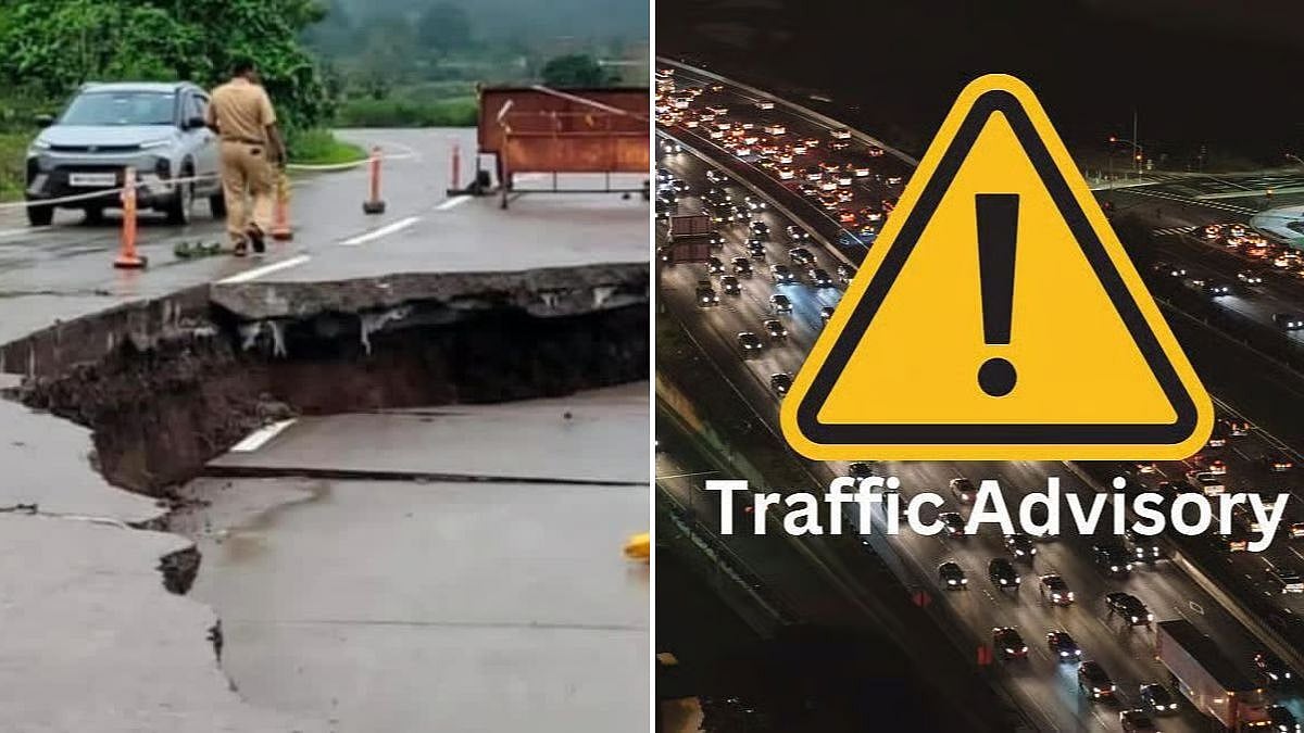Heavy Vehicle Movement Restricted At Malshej Ghat After NH-61 Road Section Caves In Near Karanjale