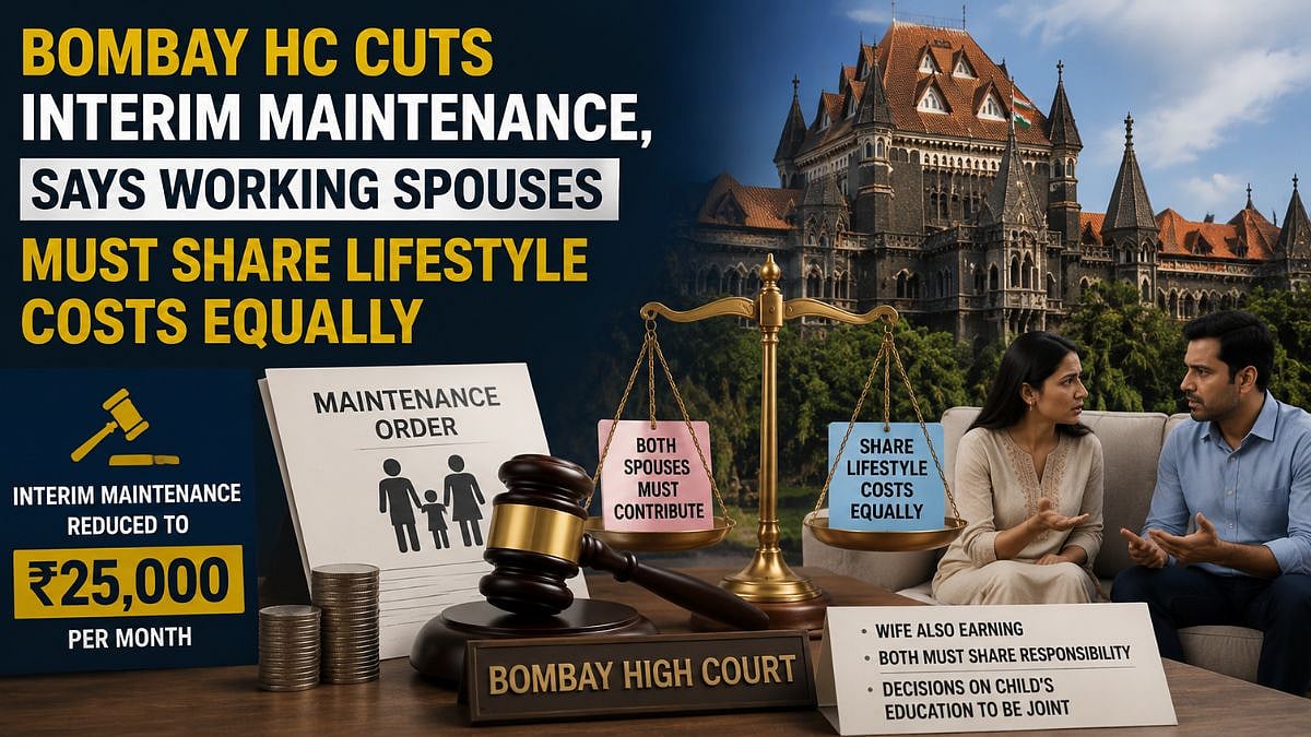 Bombay HC Cuts Interim Maintenance, Says Working Spouses Must Share Lifestyle Costs Equally