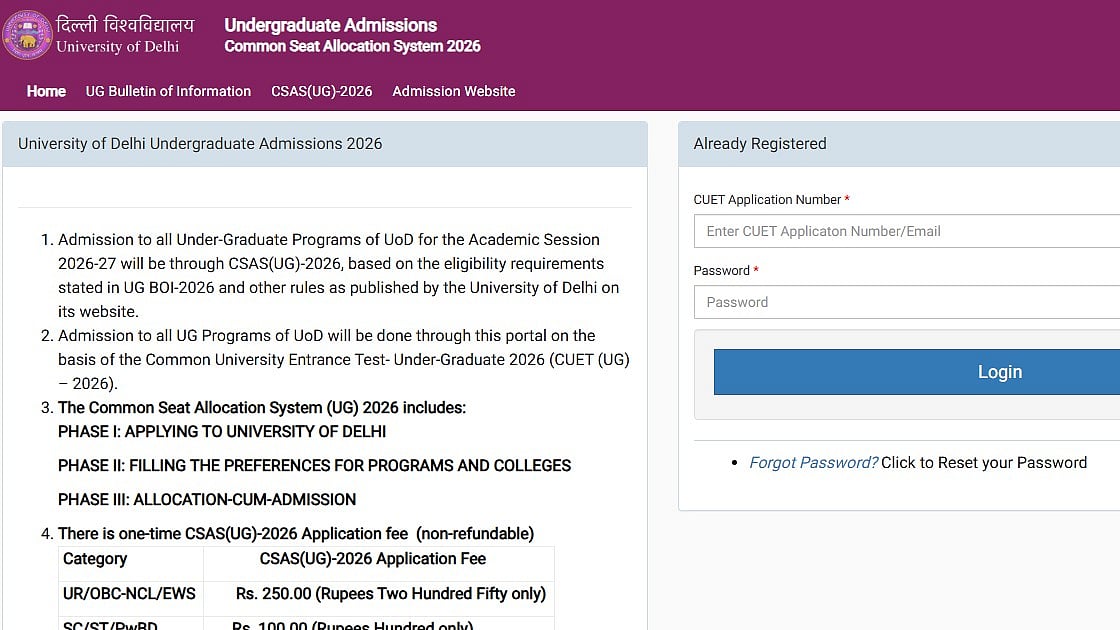 DU CSAS UG 2026 Round 2 Seat Acceptance Ends Today At 11:59 PM; Check Details Here