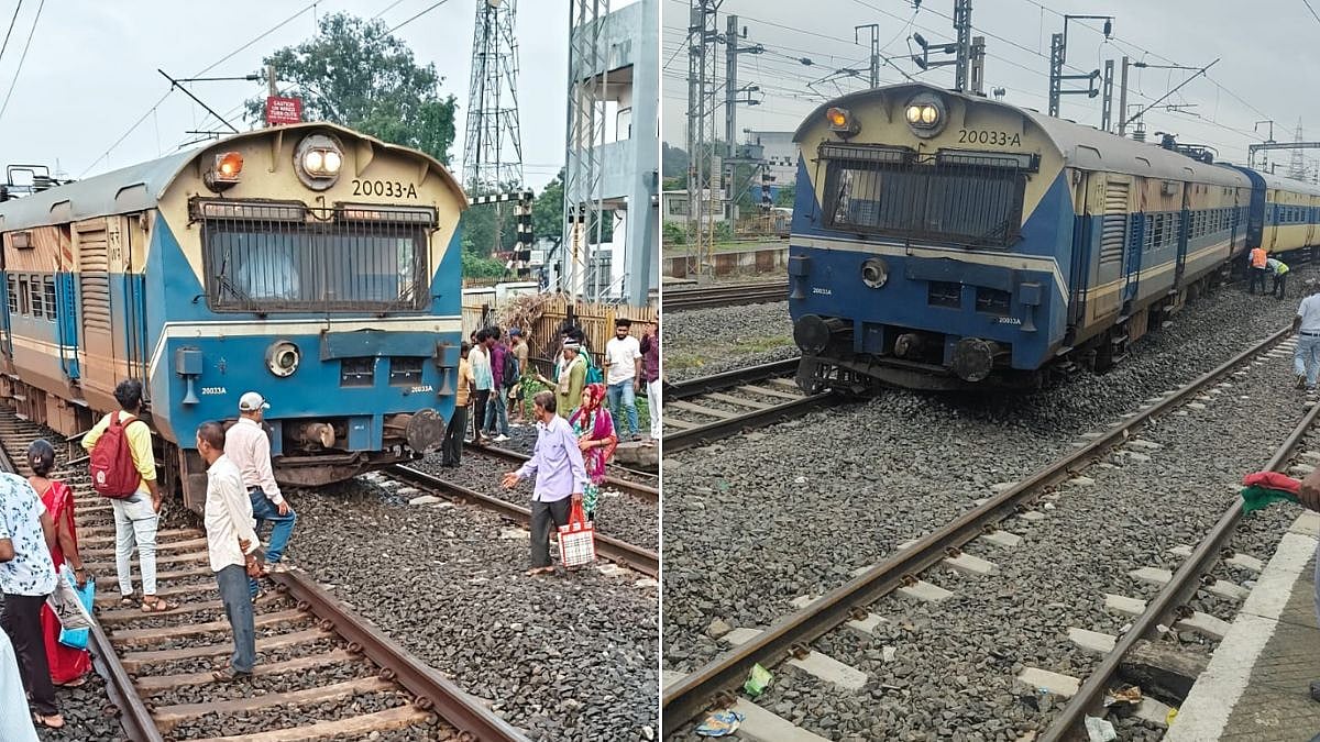 Virar–Bharuch MEMU Derails At Bhilad Station; Western Railway Services Disrupted, Re-Railing Work Underway | Video