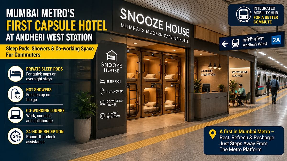 Mumbai Metro's First Capsule Hotel With Sleep Pods To Open At Andheri West Metro Station