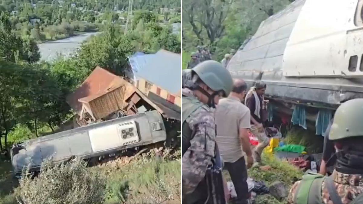 Amarnath Yatra Accident: Over 30 Pilgrims Injured After Bus Carrying Devotees Plunges Into Gorge In Jammu & Kashmir's Ganderbal | Video