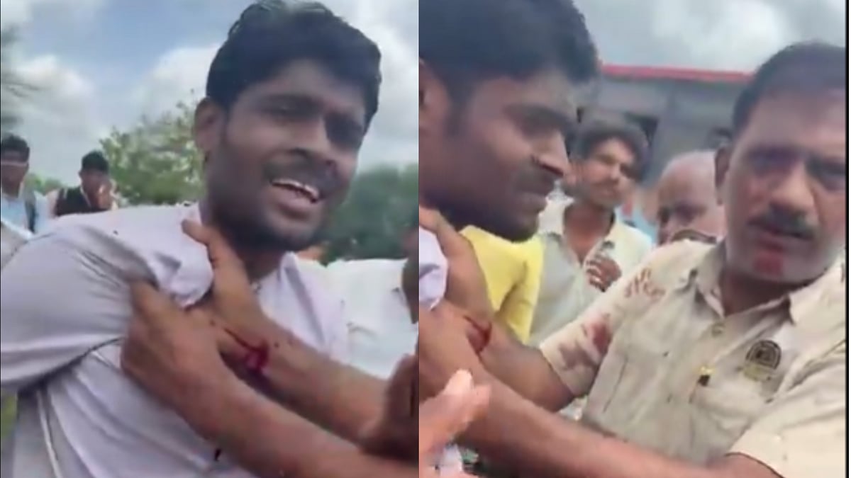 VIDEO: Passenger Allegedly Pulls Steering Wheel Of Moving ST Bus In Maharashtra's Latur, Crashing It Into School Buses; 5 Injured