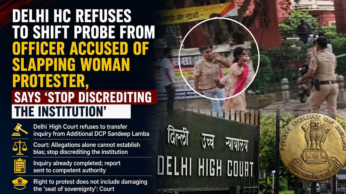 Delhi HC Refuses To Shift Probe From Officer Accused Of Slapping Woman Protester, Says ‘Stop Discrediting Institution’
