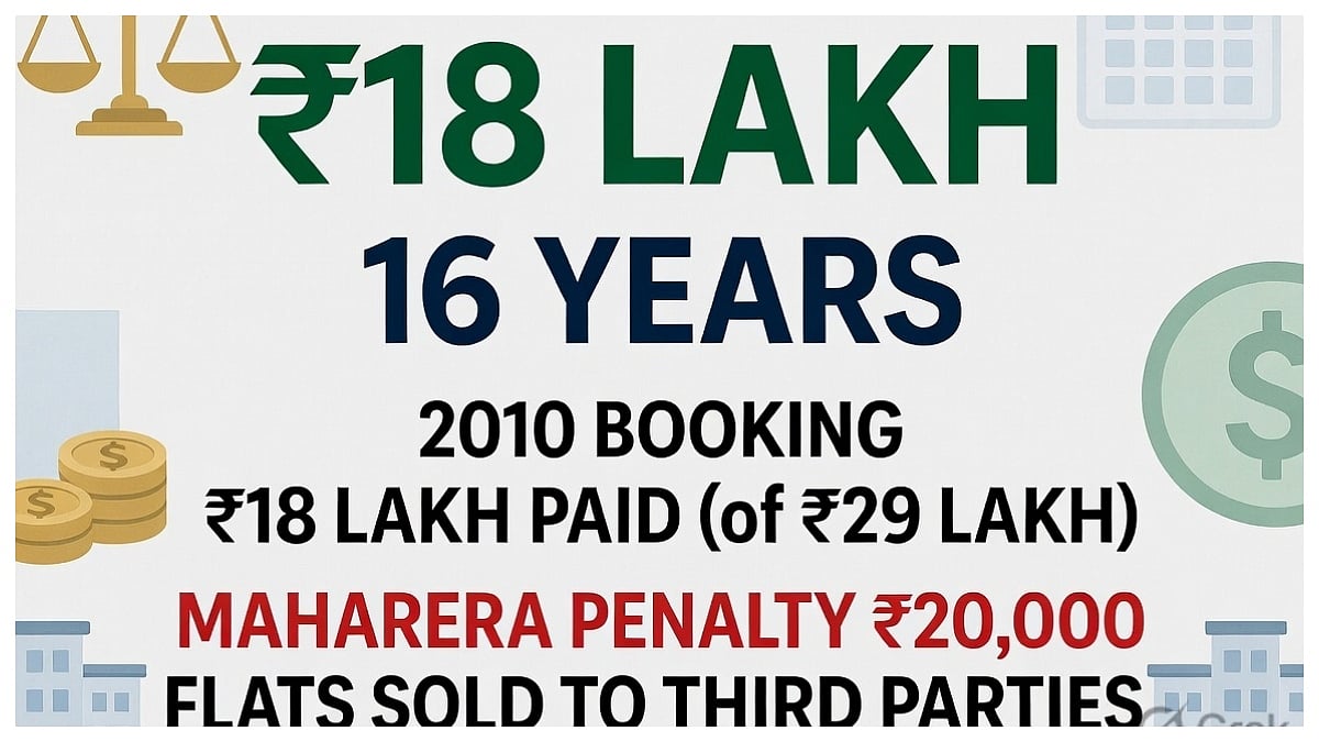 Mumbai Man Gets ₹18 Lakh Refund After 16-Year Wait, MahaRERA Penalises Builder For Selling Flats To Third Parties