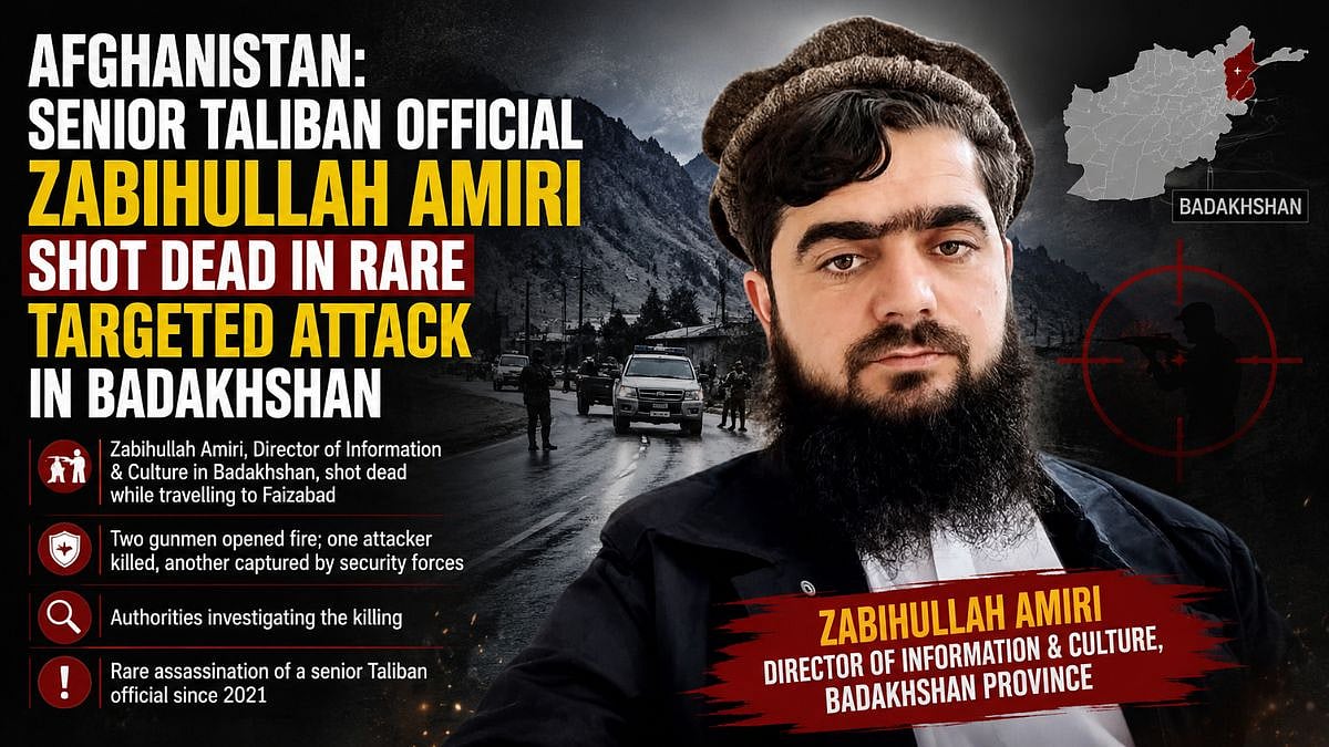Afghanistan: Senior Taliban Official Zabihullah Amiri Shot Dead In Rare Targeted Attack In Badakhshan