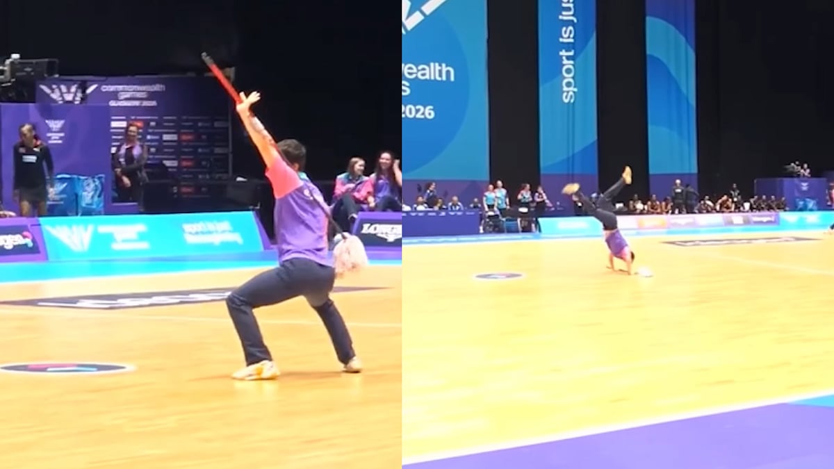 Iconic! Meet 'Mop Man' CJ Miller: Viral Dancing Cleaner Who Stole Spotlight With His High-Energy Moves At CWG 2026