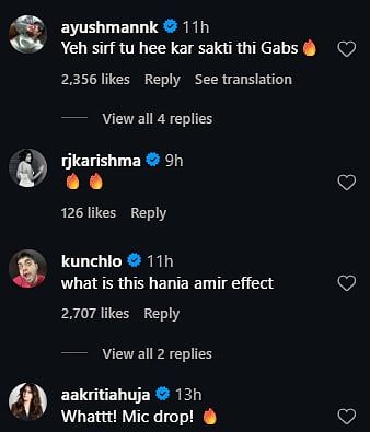 Wamiqa Gabbi instagram comments
