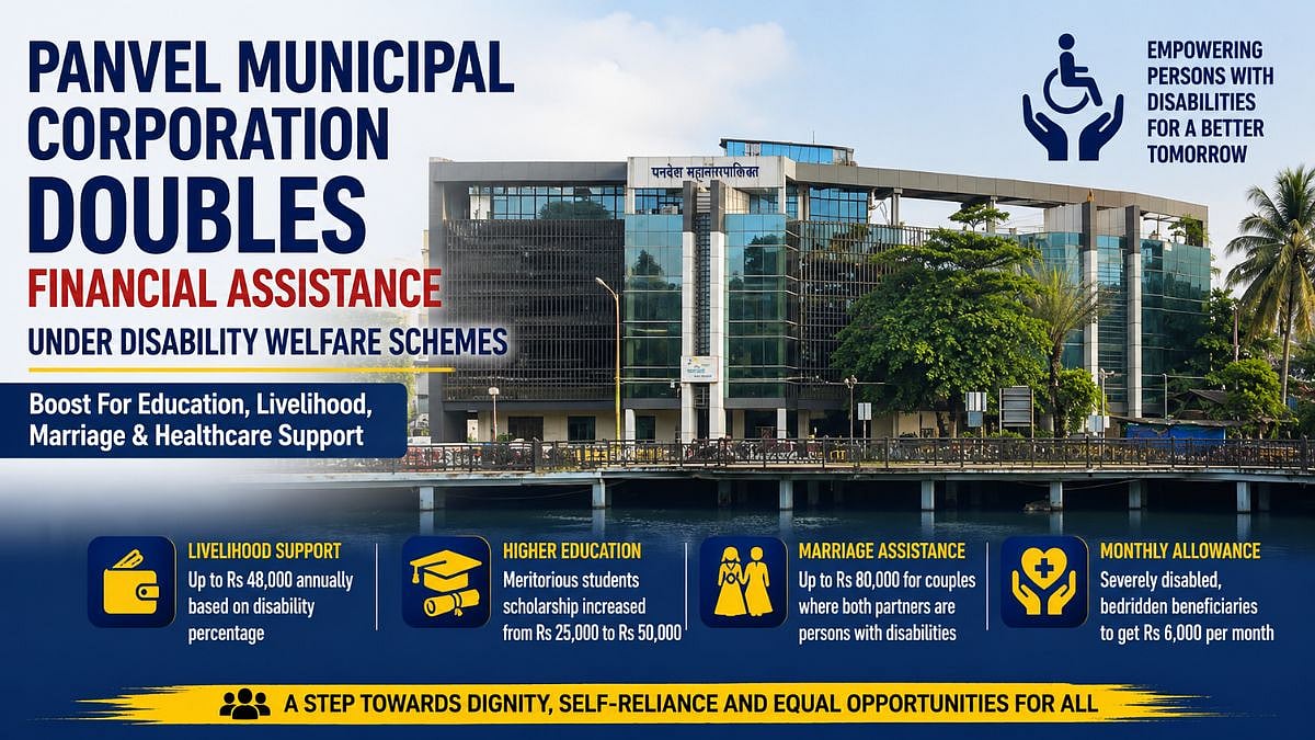 Panvel Municipal Corporation Doubles Financial Assistance Under Disability Welfare Schemes, Enhances Education, Marriage And Livelihood Support