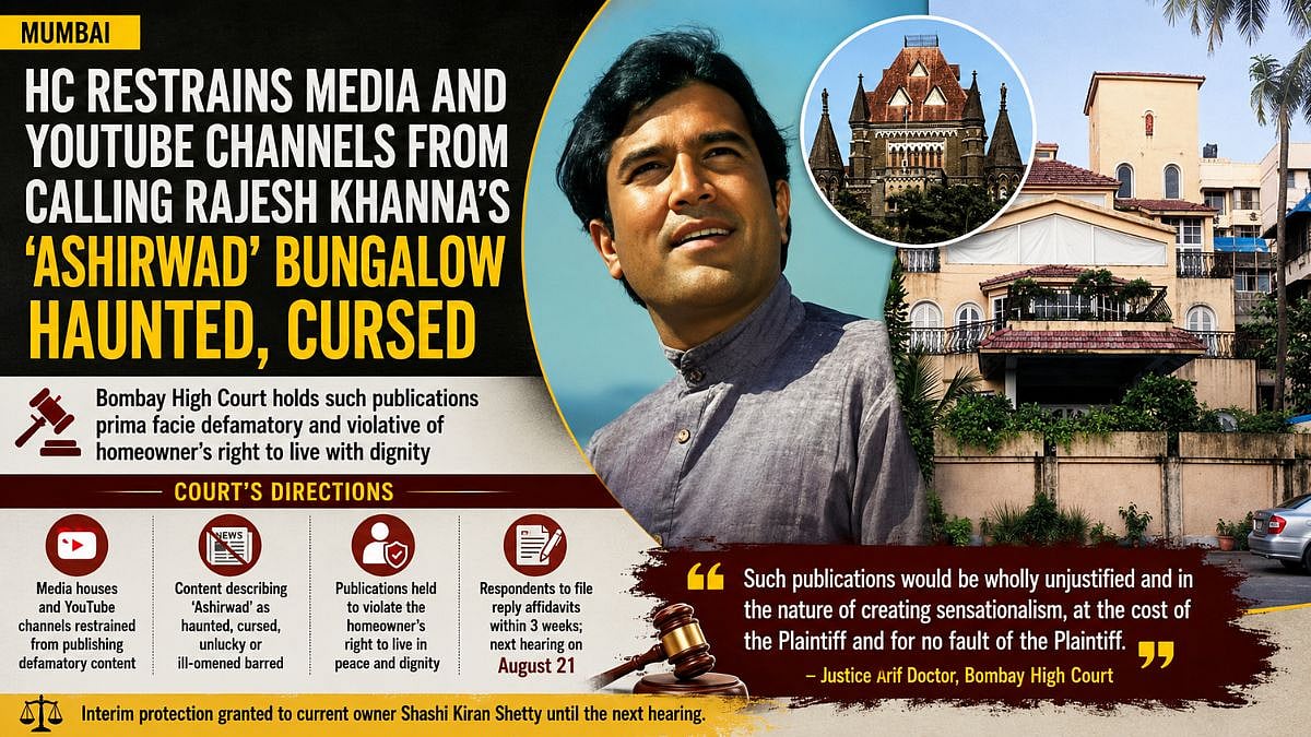 Bombay HC Restrains Media, YouTube Channels From Calling Rajesh Khanna's 'Ashirwad' Bungalow Haunted Or Cursed