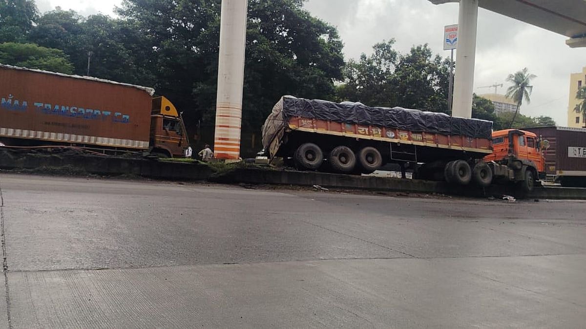 Thane: Truck Accident Near Majiwada Flyover Triggers Severe Traffic Congestion On Mumbai-Bound Eastern Express Highway