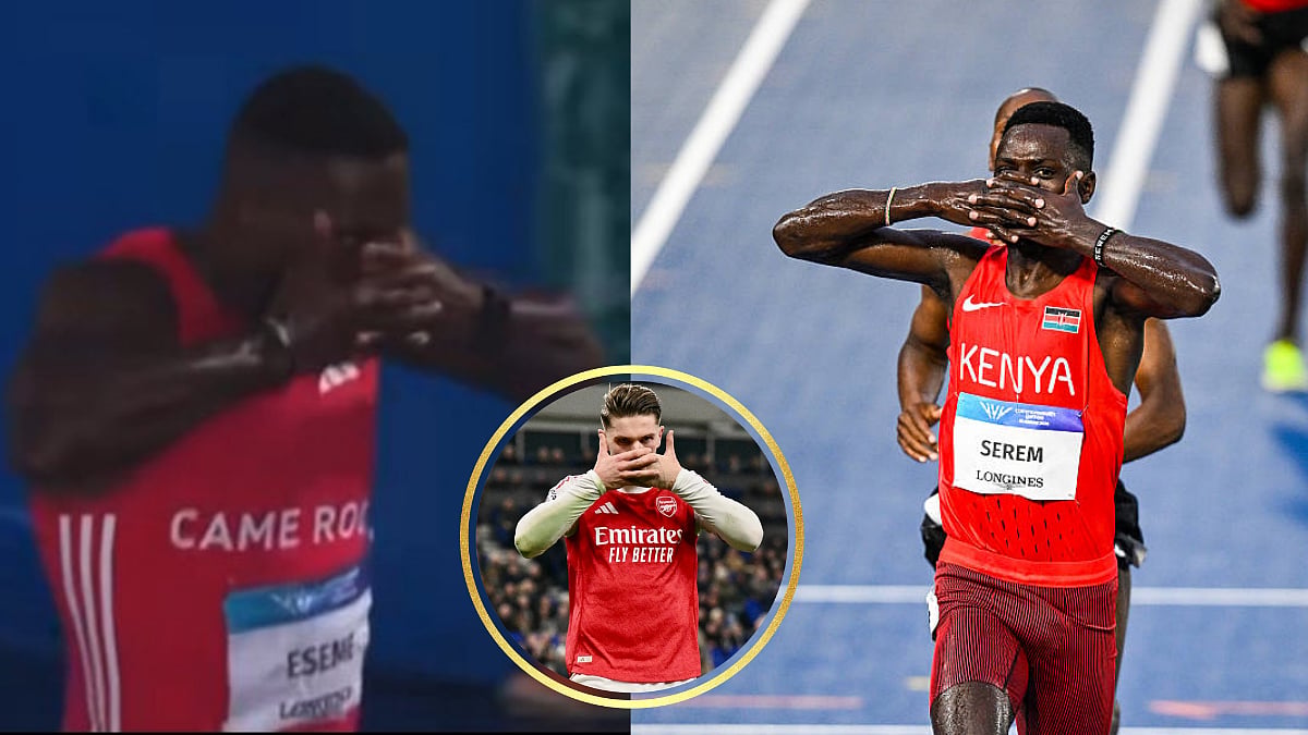 Mask On! Emmanuel Eseme & Edmund Serem Stun Fans With Viktor Gyokeres' Iconic Celebration At CWG 2026