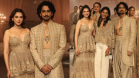 Aditi Rao Hydari and Siddharth walk hand-in-hand at Jayanti Reddy’s couture show