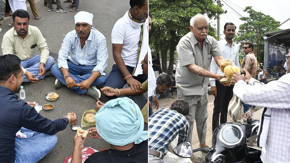 Meals, Water And Slogans: Farmers Continue Sit-In At Bhopal’s RRL Square