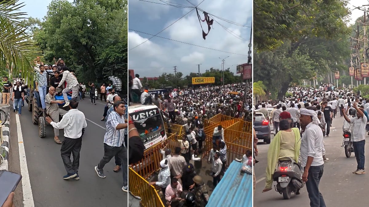 Farmers Storm Barricades, Protest Outside Minister Shivraj Chouhan's Residence; CJP Founder Abhijeet Dipke Backs Farmers | VIDEO