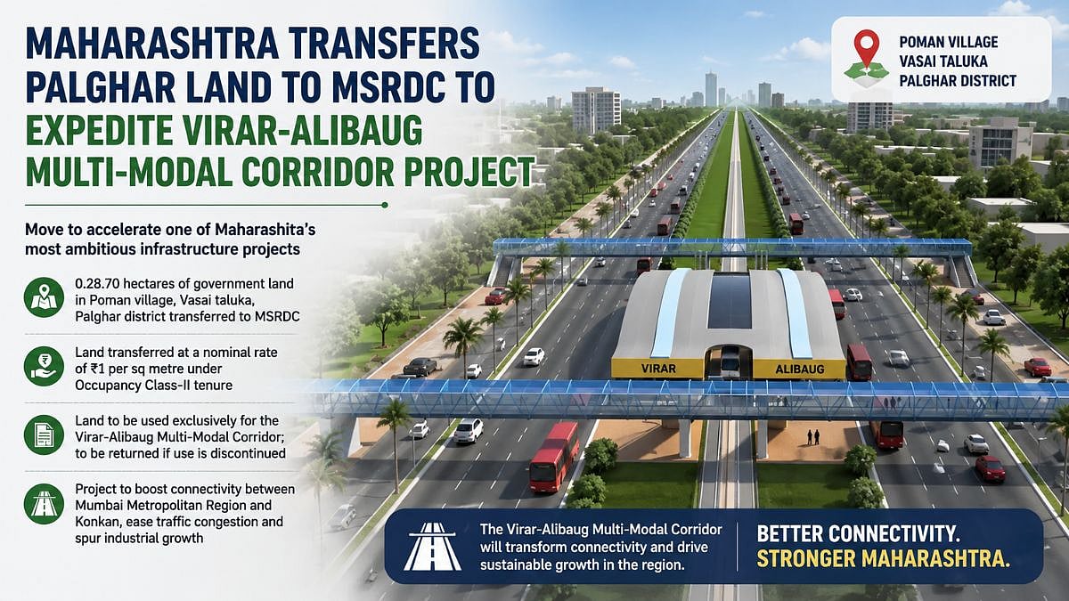 Maharashtra Govt Transfers Palghar Land To MSRDC To Expedite Virar-Alibaug Multi-Modal Corridor Project