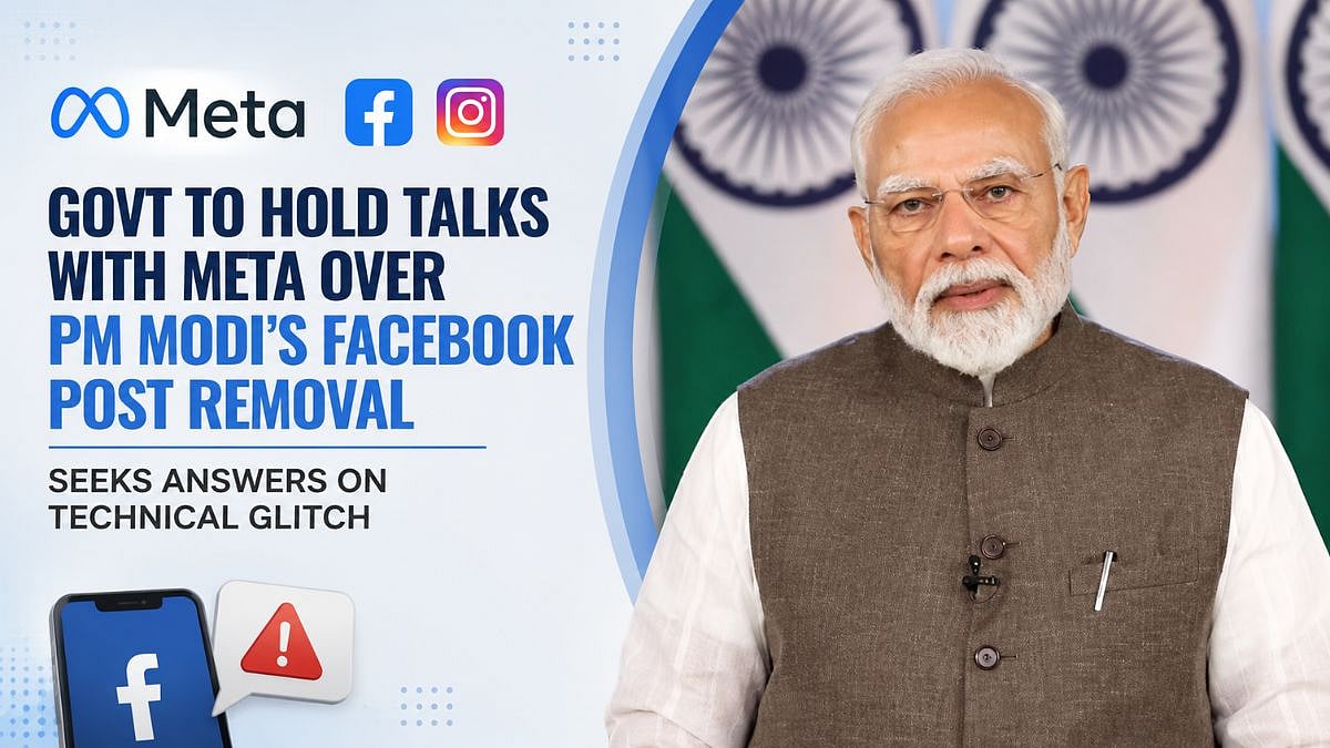 Govt To Hold Talks With Meta Over PM Modi's Facebook Post Removal, Seeks Answers On Technical Glitch