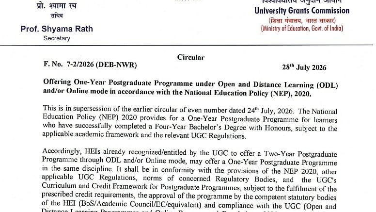 UGC Permits One-Year Postgraduate Programmes In ODL, Online Mode For Four-Year Degree Holders