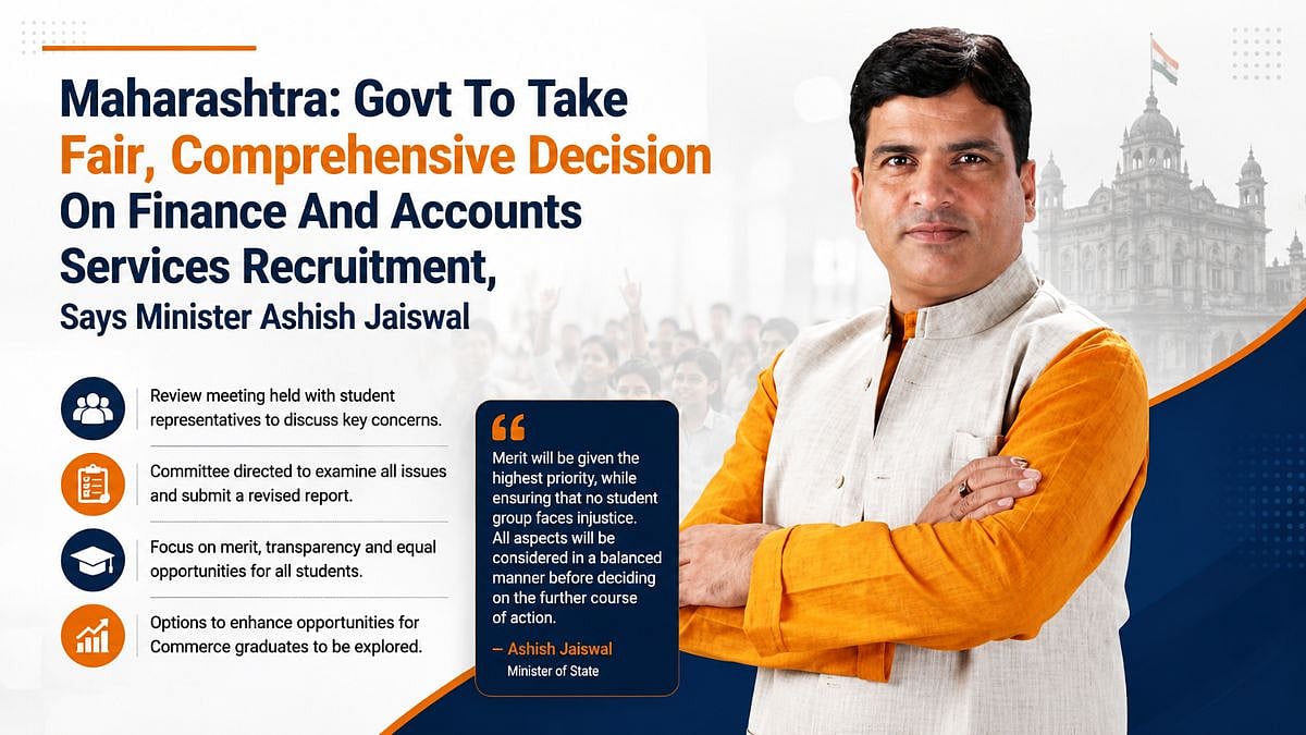 Maharashtra: 'Govt To Take Fair, Comprehensive Decision On Finance And Accounts Services Recruitment,' Says Minister Ashish Jaiswal