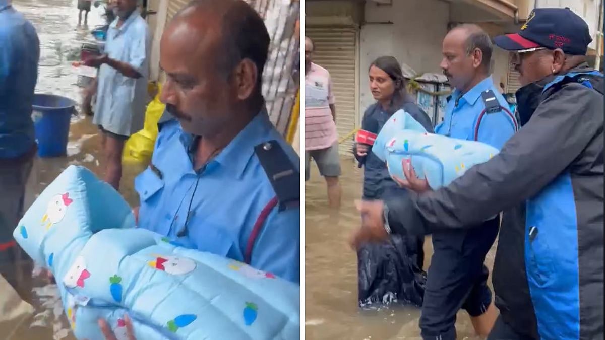 20-Day-Old Baby Rescued As Khadakwasla Dam Water Release Floods Pune's Low-Lying Areas | Video