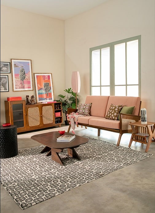 Freedom Tree's Retro Update pieces used in a living room set up