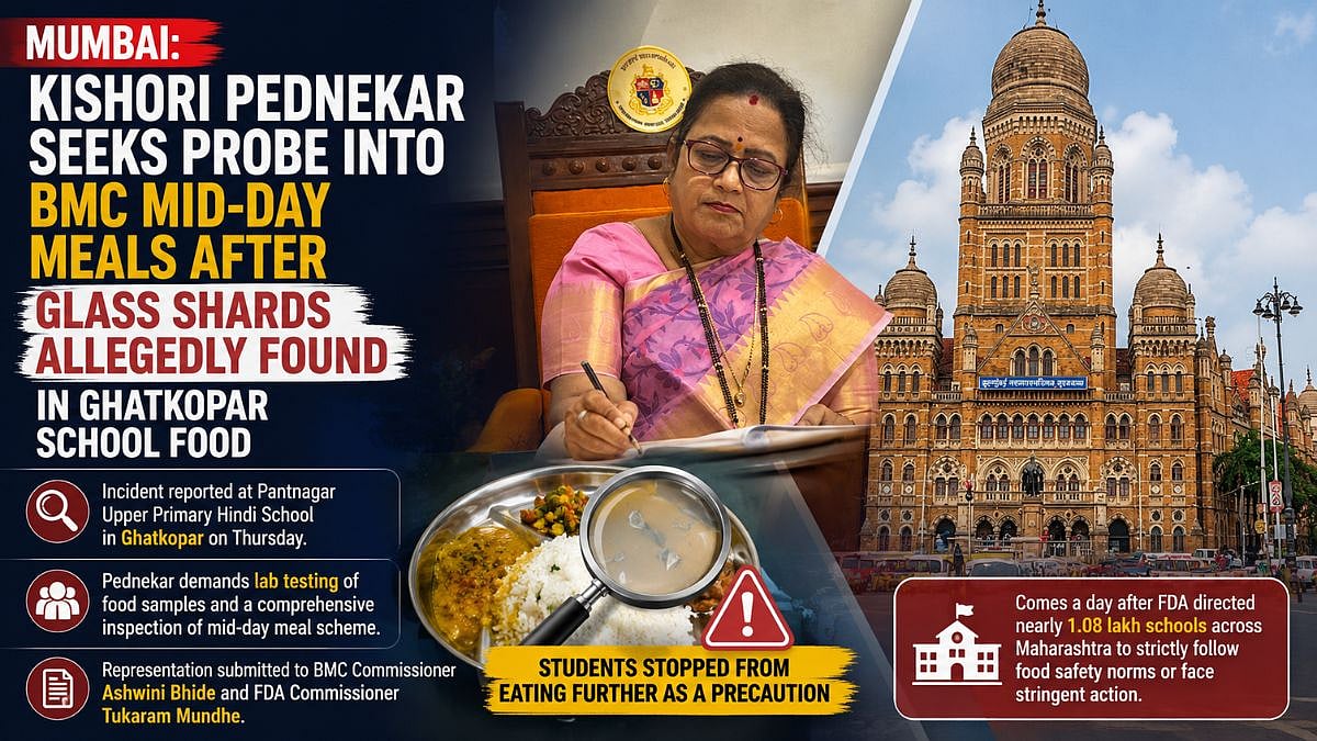 Mumbai: Kishori Pednekar Seeks Probe Into BMC Mid-Day Meals After Glass Shards Allegedly Found In Ghatkopar School Food