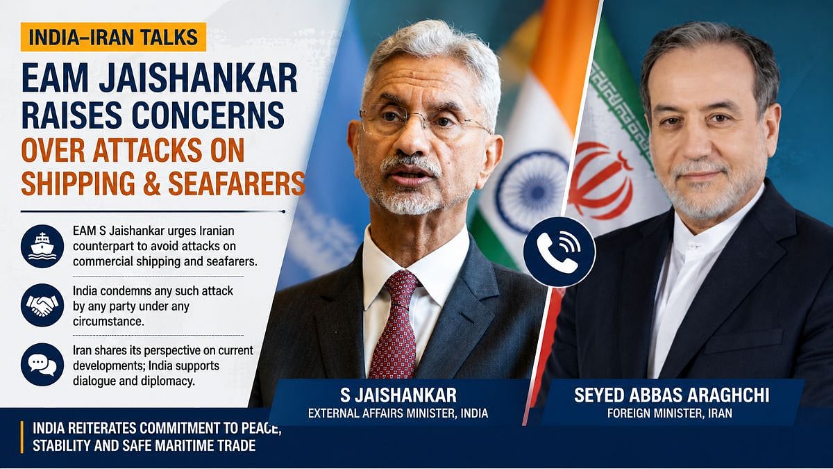 'Attacks On Commercial Shipping And Seafarers Must Be Avoided Under Any Circumstance': EAM S Jaishankar Raises Concerns With Iranian Counterpart
