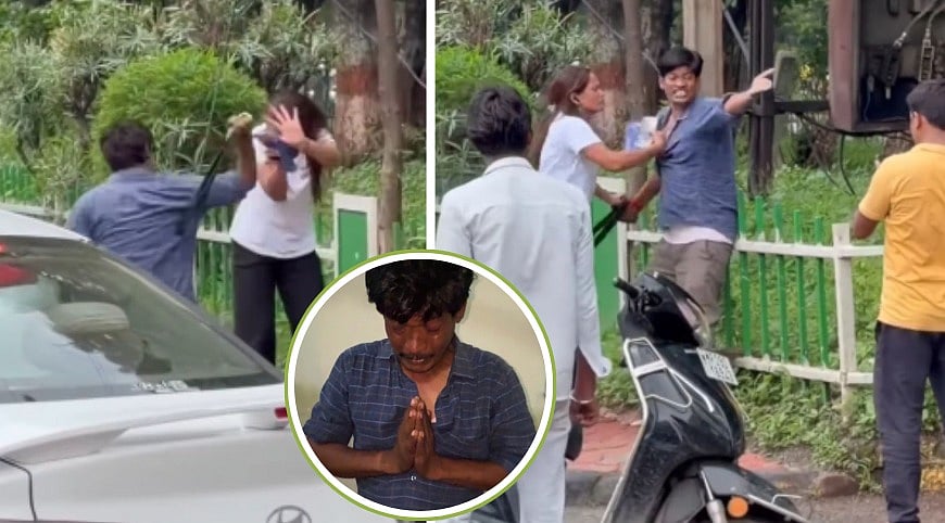 Indore Man Arrested After VIRAL VIDEO Shows Him Beating His Wife With Belt Publicly