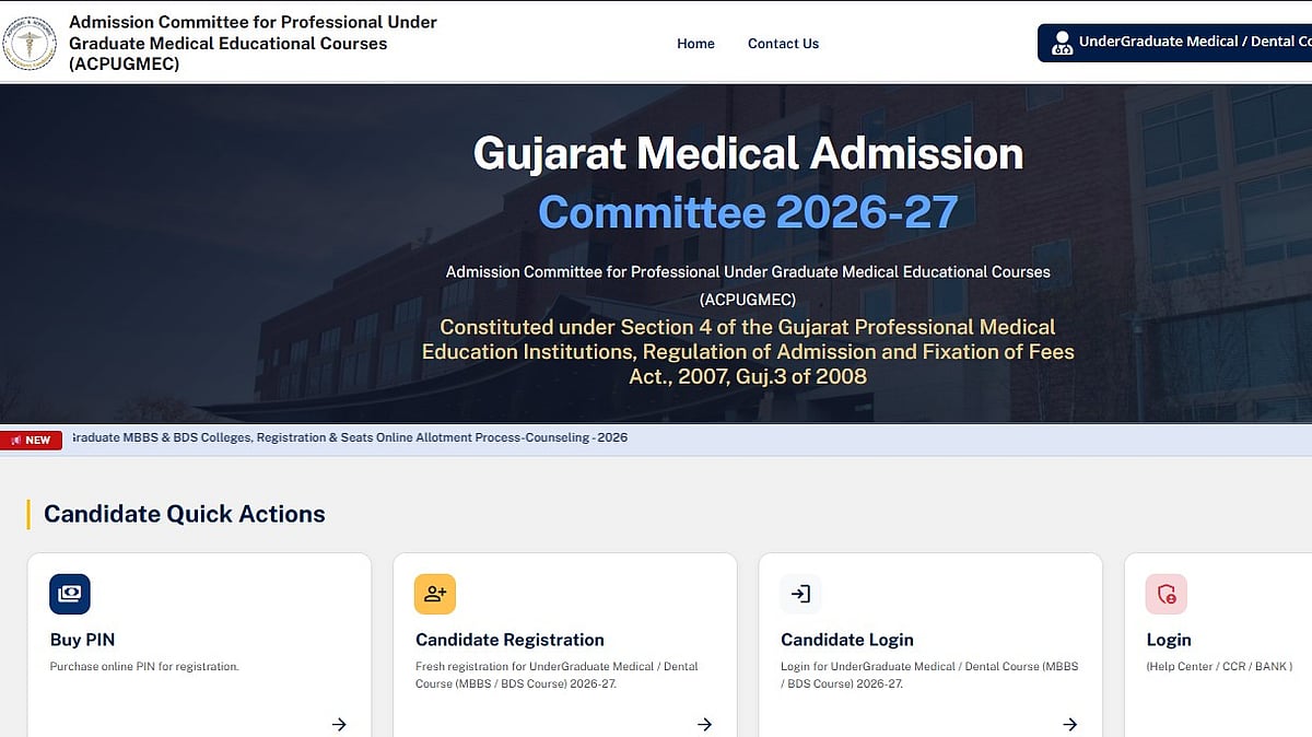Gujarat NEET UG Counselling 2026 Registration Begins At medadmgujarat.org; Apply Until August 12