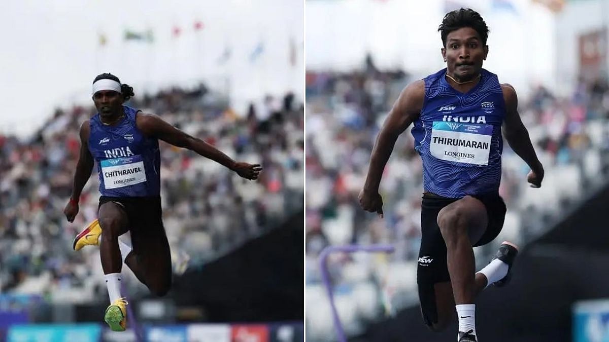 Double Delight! Praveen Chithravel &  Selva Prabhu Power India To Silver-Bronze Glory In Commonwealth Games 2026 Triple Jump | Video