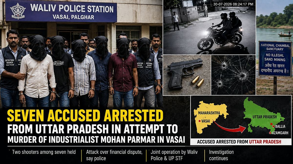 Vasai Industrialist Mohan Parmar Shooting Case: 7 Accused Arrested From Uttar Pradesh, Police Probe Alleged Business Dispute