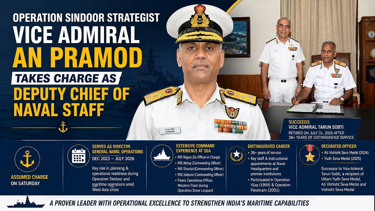 Operation Sindoor Strategist Vice Admiral AN Pramod Takes Charge As Deputy Chief Of Naval Staff