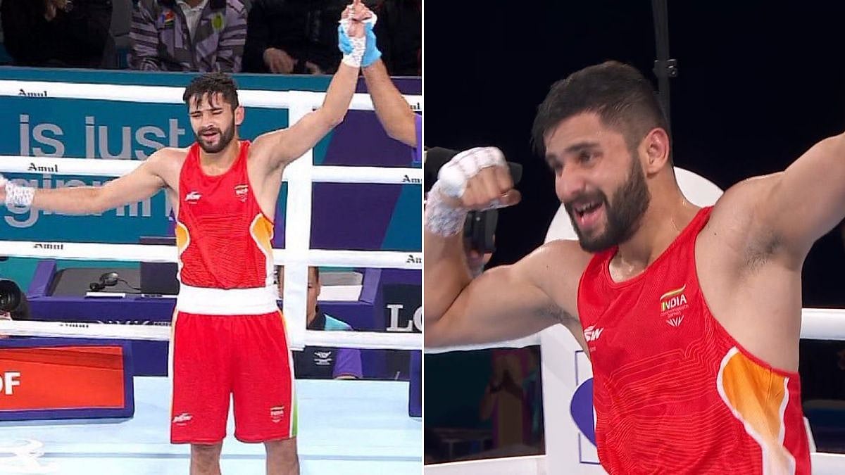 Sachin Siwach Wins Men’s 60kg Boxing Gold After Thrilling Comeback Victory Over Namibia’s Tryagain