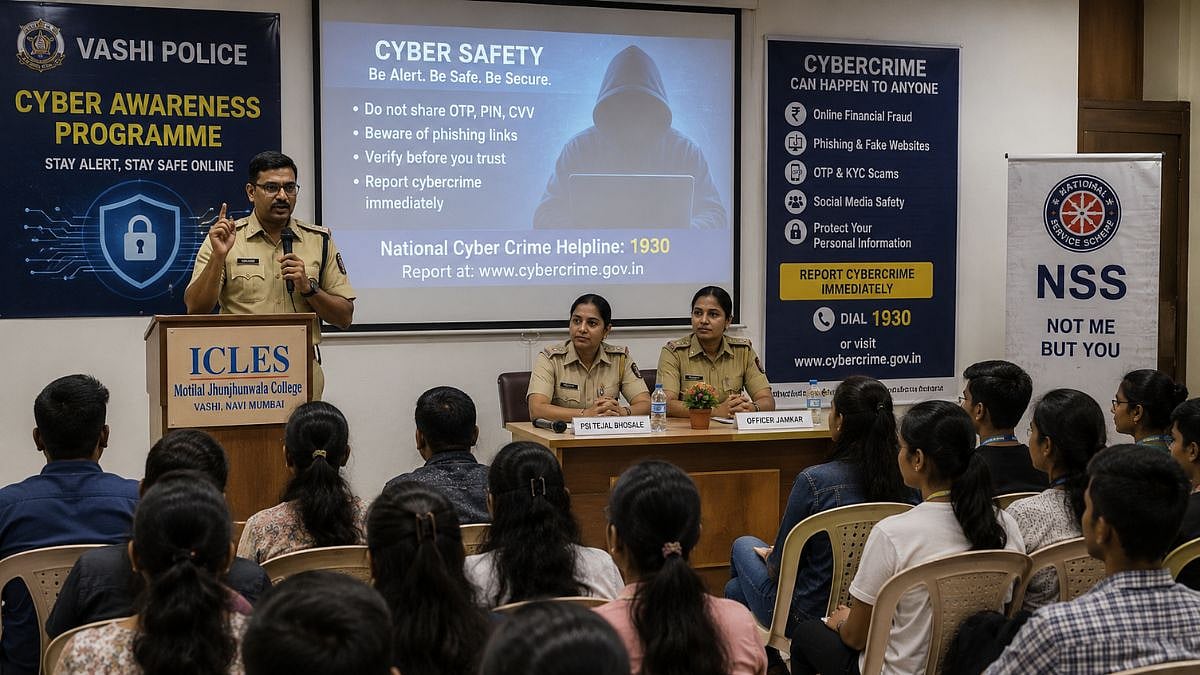 Navi Mumbai: Vashi Police Conduct Two-Day Cyber Awareness Programme For Students At ICLES Motilal Jhunjhunwala College