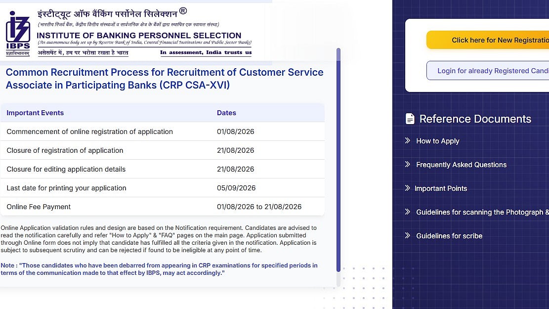 IBPS Clerk Recruitment 2026: Registration Begins For 11,403 Posts At ibps.in; Check Eligibility, Dates & How To Apply