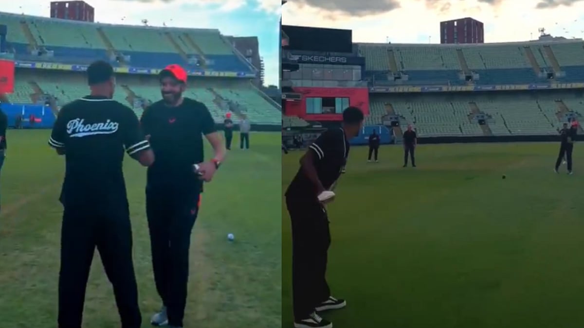 Football Meets Cricket! Jude Bellingham Takes On Pakistan Spinner Usman Tariq During The Hundred Clash | Video