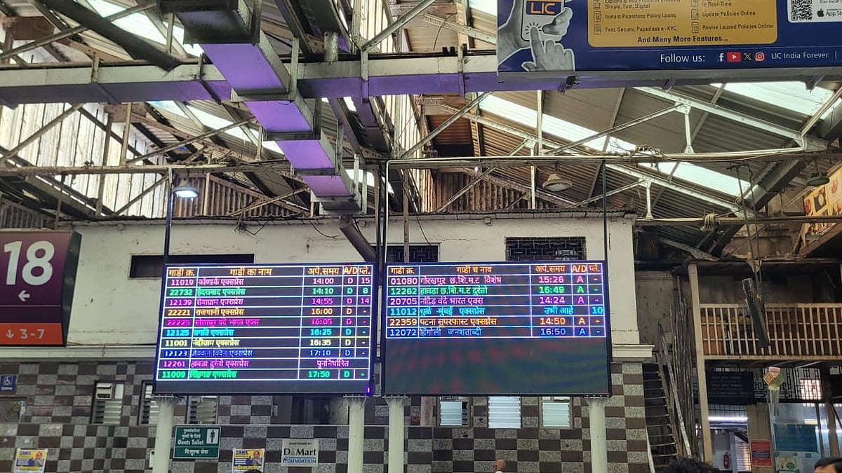 Central Railway Installs Real-Time LED Train Information Displays At CSMT To Improve Passenger Convenience