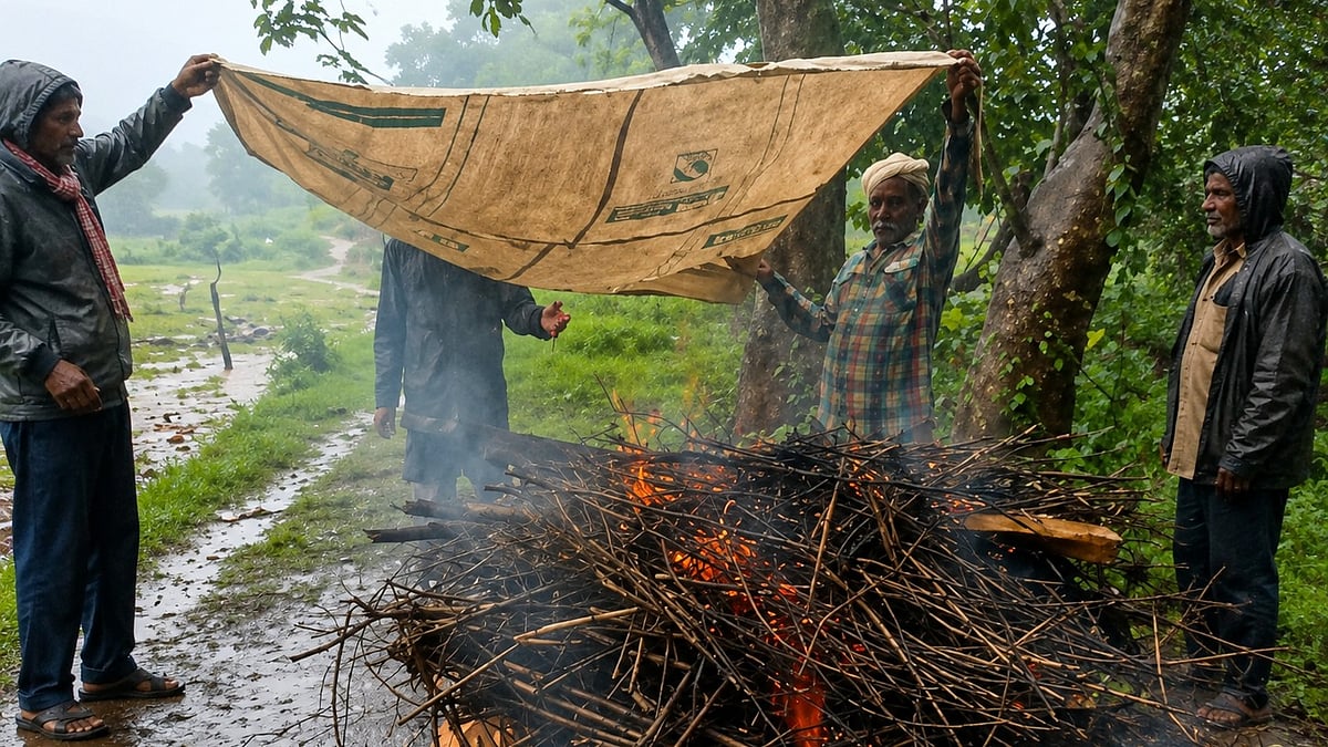 No Roof At Crematorium: Family Performs 4-Year-Old's Last Rites Under Tarpaulin In Alirajpur