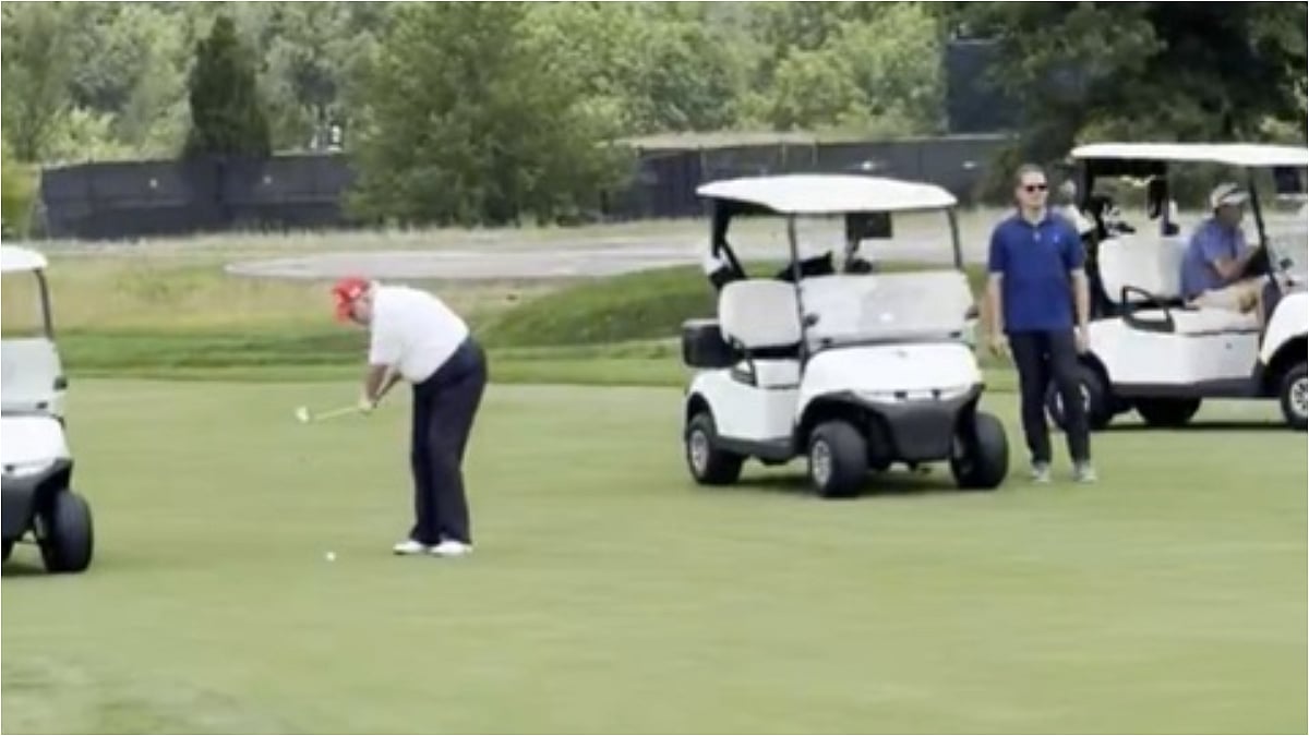 WATCH: Donald Trump Shares 'Winning Shot' Video After Claiming Bedminster Club Championship Title