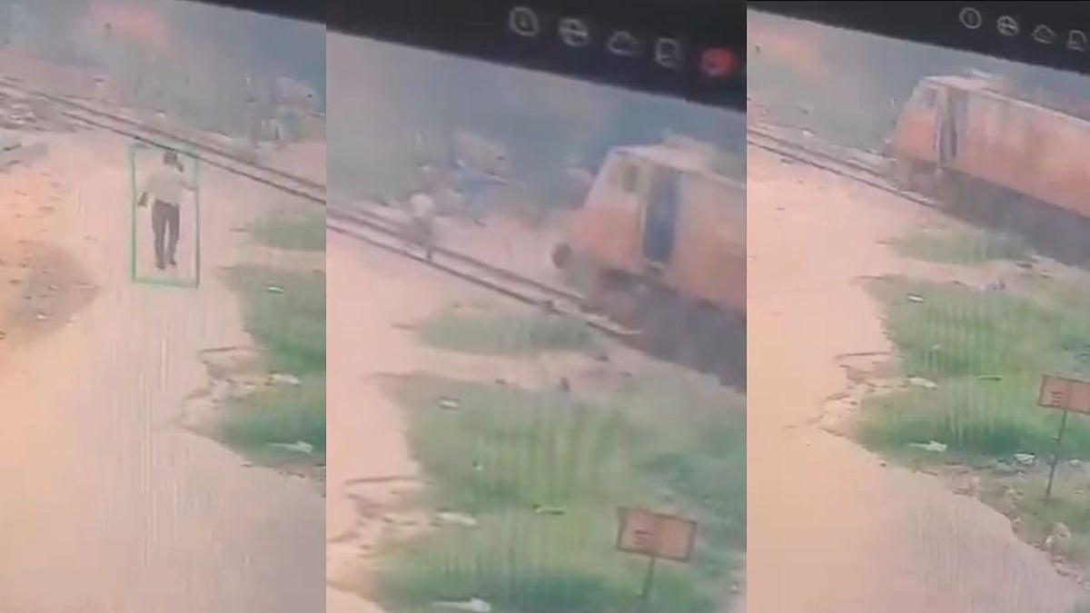 Shocking Viral CCTV Shows Man Talking On Mobile Phone Before Being Fatally Hit By Speeding Train In Jalandhar