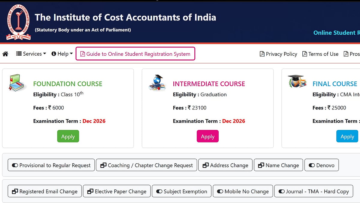 CMA December 2026 Registration Deadline Extended; Apply At icmai.in Until August 4