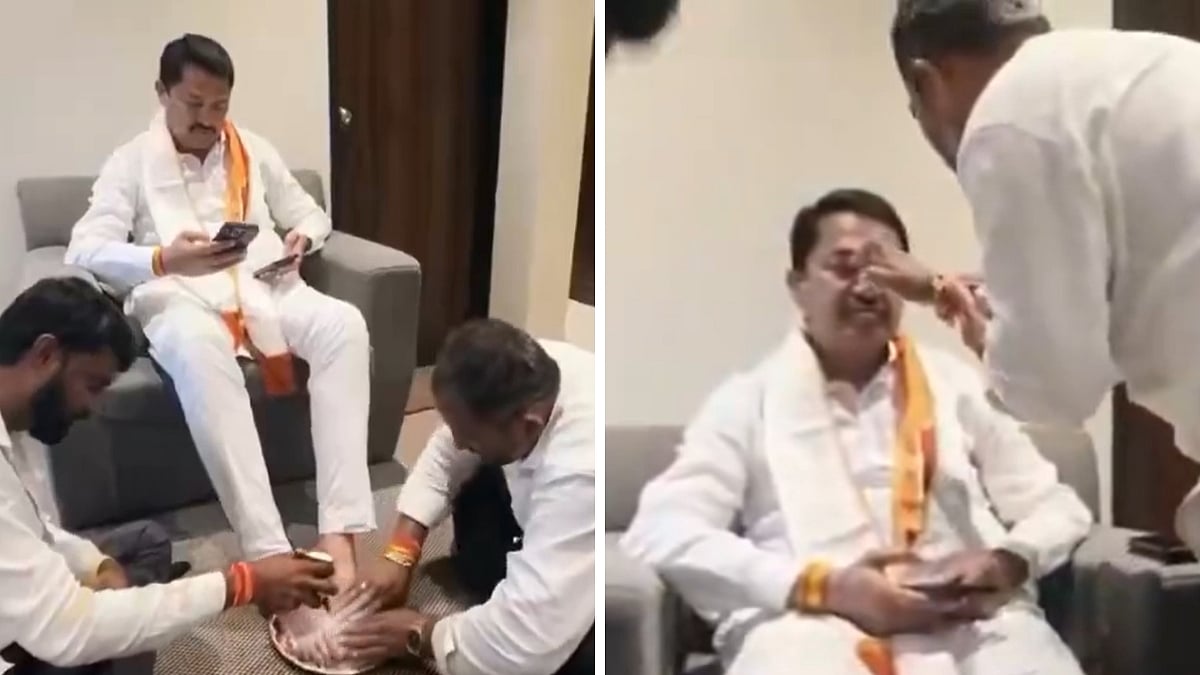 Nana Patole's Feet Washed By Supporters During Guru Pournima Ritual In Viral Video; Leader Reacts After BJP Hits With 'Congress Culture' Jibe