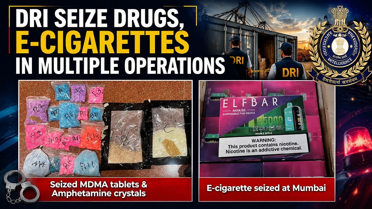 Mumbai: DRI Seizes 2 Kg Synthetic Drugs, 9,230 Banned E-Cigarettes In Separate Smuggling Crackdown