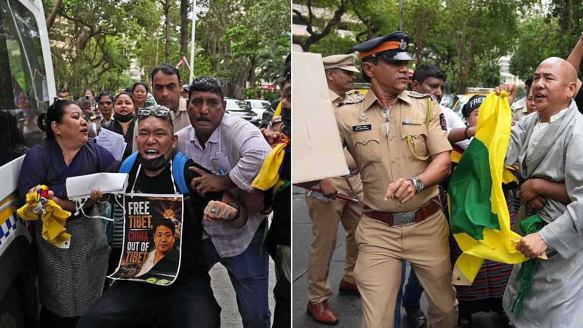 Mumbai: Tibetan Refugees Detained During Protest Outside Chinese Consulate At Nariman Point Over China's Ethnic Unity Law