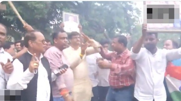 Congress Workers Distribute Melody Toffees, Burst Crackers After Datia Bypoll Victory | VIDEO