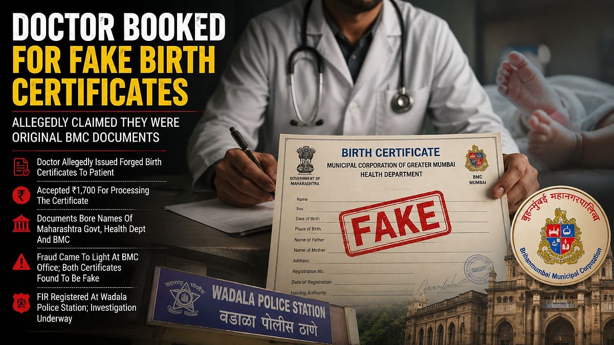 Mumbai Crime: Doctor Booked For Allegedly Issuing Fake Birth Certificates Claiming They Were Original BMC Documents