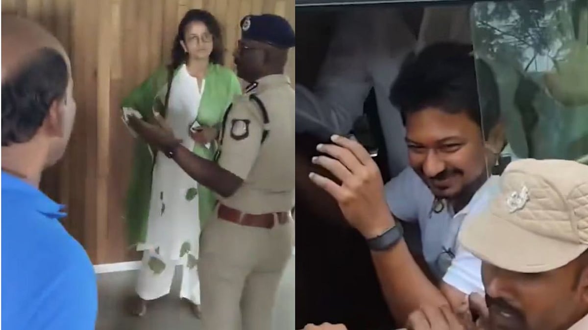 'He's In the Toilet, Give Him 10 Minutes': Udhayanidhi Stalin's Wife Pleads With Police Before Detention | VIDEO